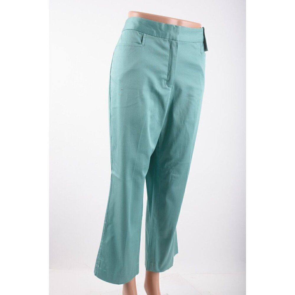 Geoffrey Beene Sport Womans Pants Trousers Size 8 Green Ankle Stretch NWT - Picture 2 of 8